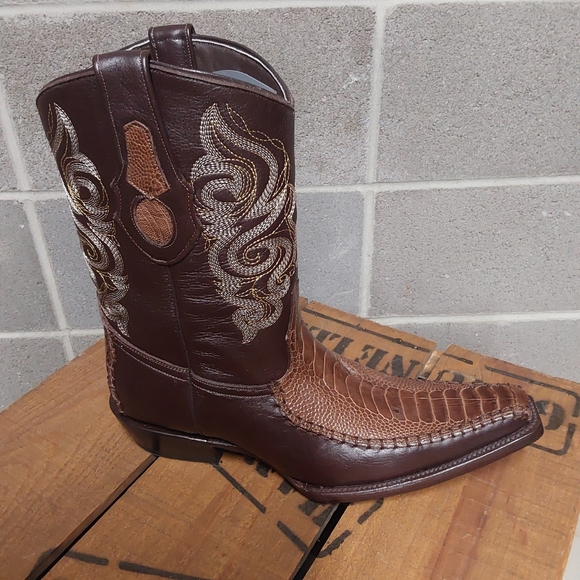 Shoes Jw Boot Company Holland Toe Genuine Ostrich Leg Leather Mens